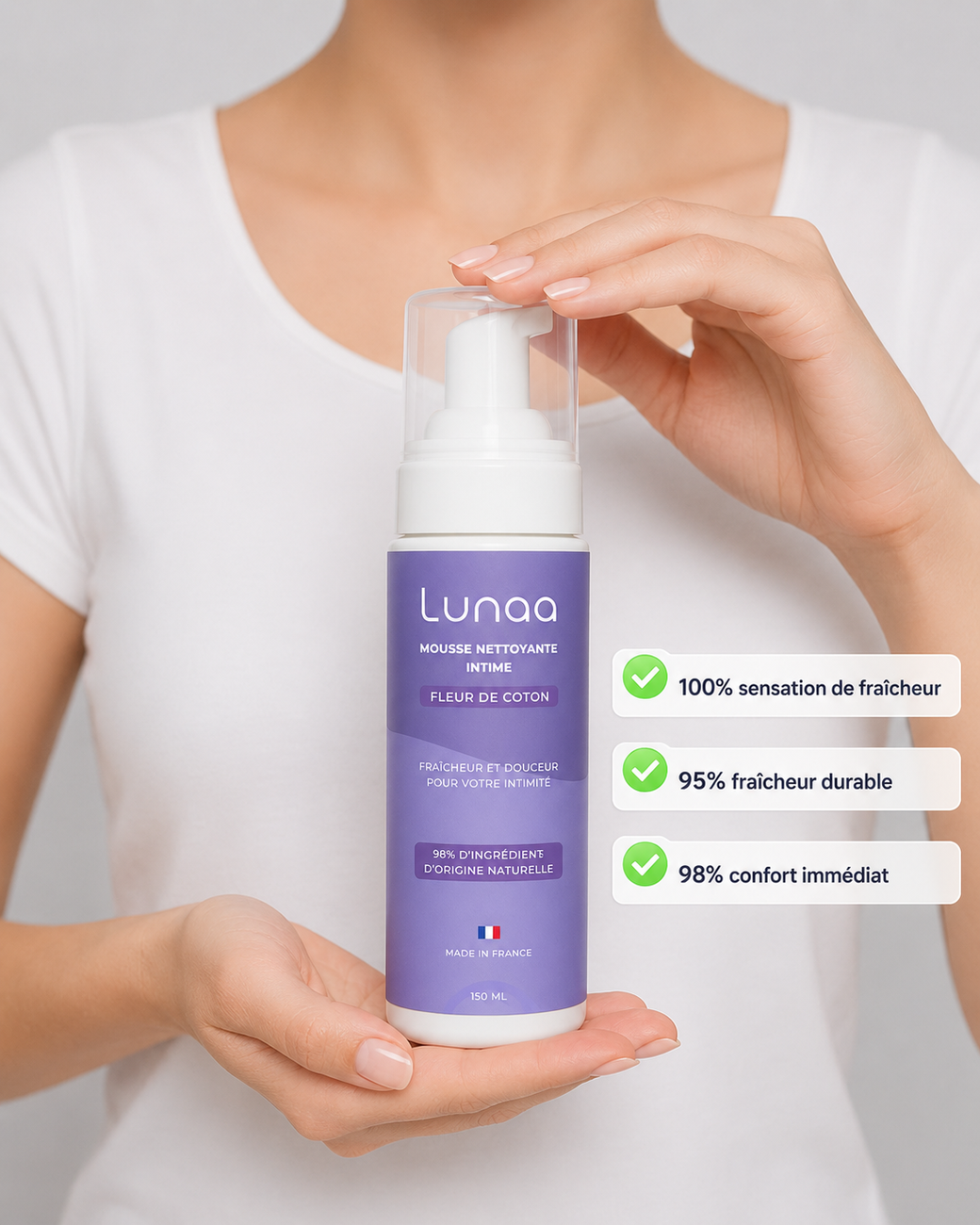 Mousse Nettoyante Intime 150ml - Fleur de coton thumbnail