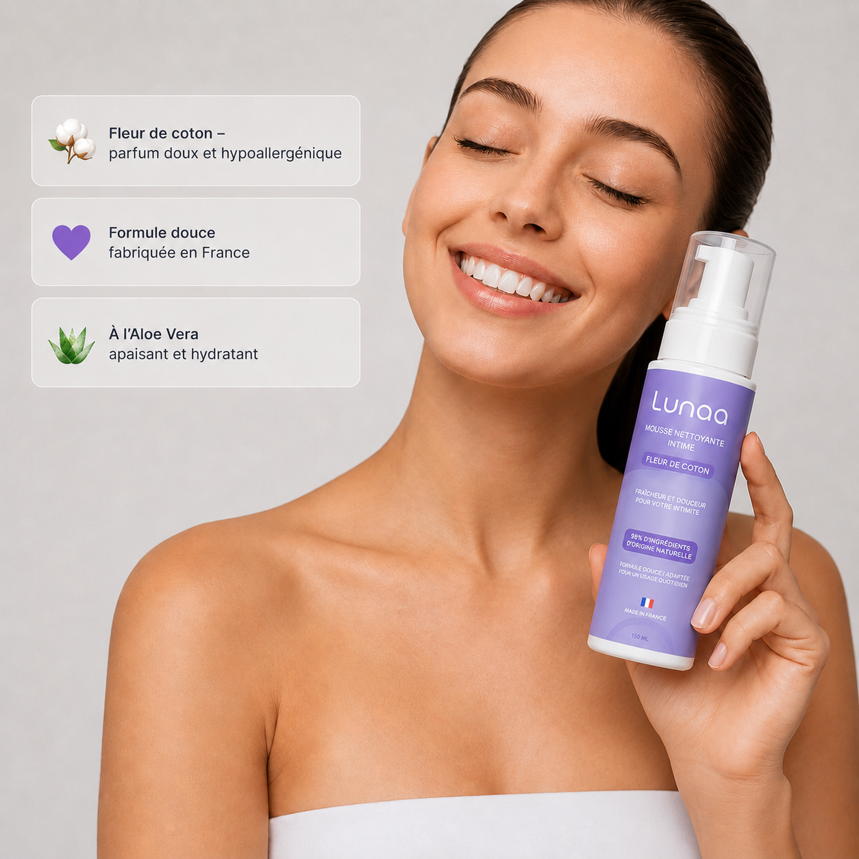 Mousse Nettoyante Intime 150ml - Fleur de coton thumbnail